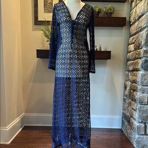 KANOMI WOMENS LACE COVER UP DRESS